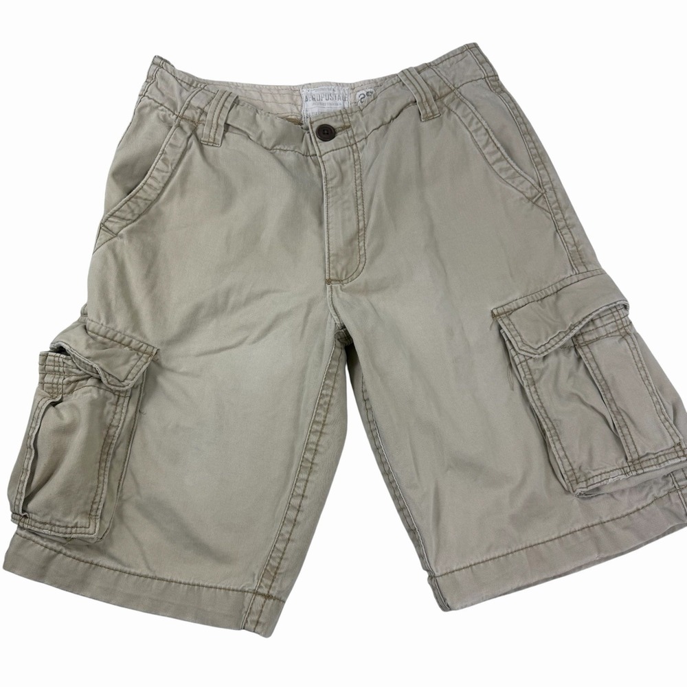 Vintage Y2K Aeropostale Cargo Shorts Men's Size 29 Tan Brown Khaki Baggy 2000s